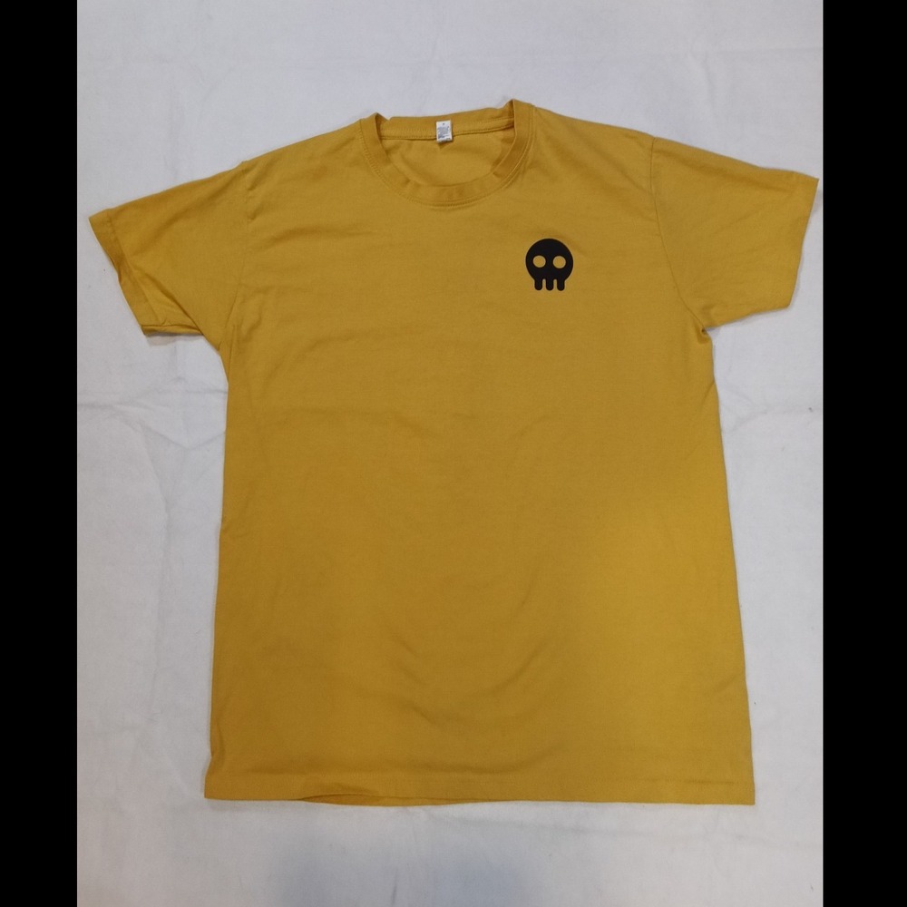 Black Cat Antisocial Men's M Yellow Short Sleeve Cat Graphic Print T-Shirt